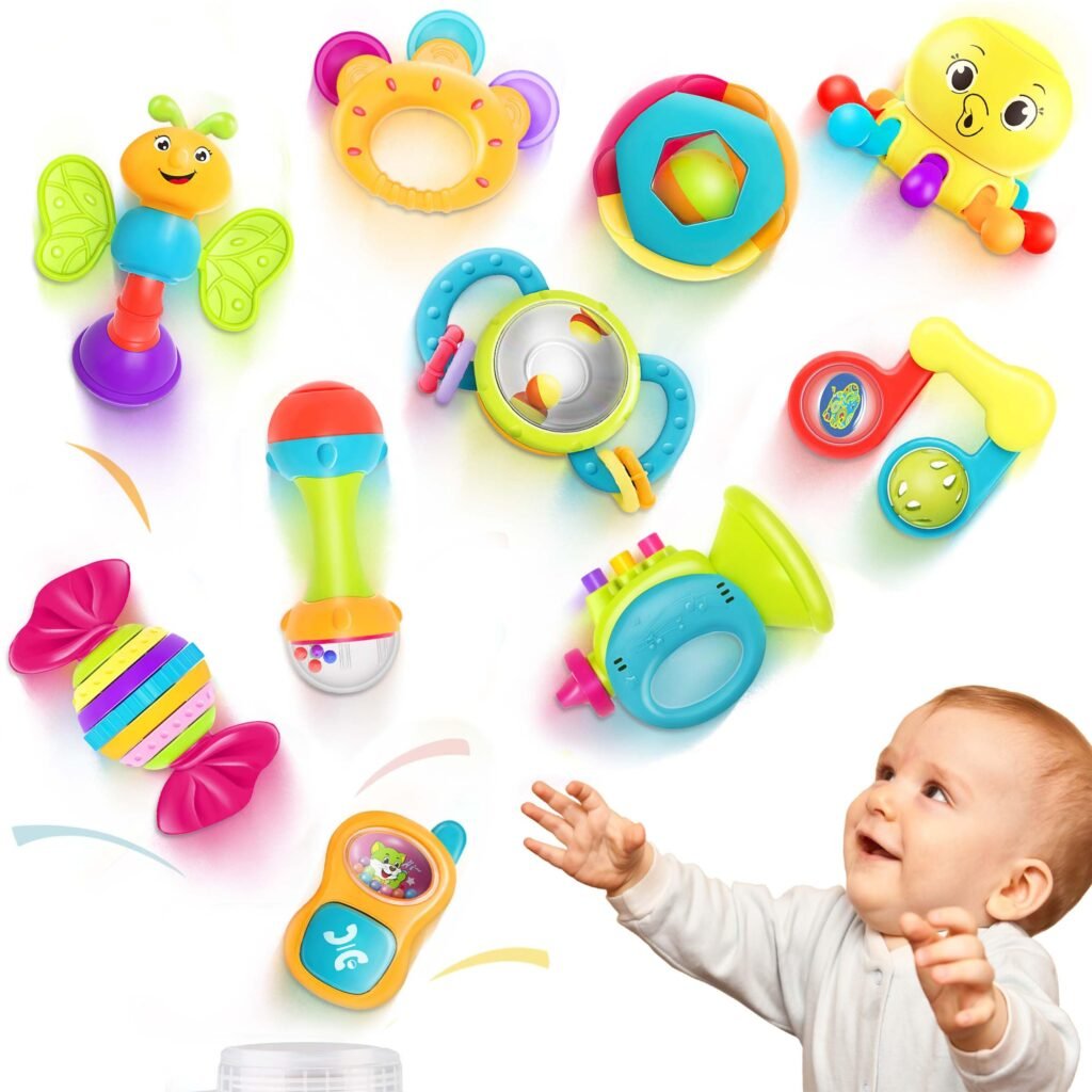 iPlay, iLearn 10pcs Baby Rattles Toys Set
