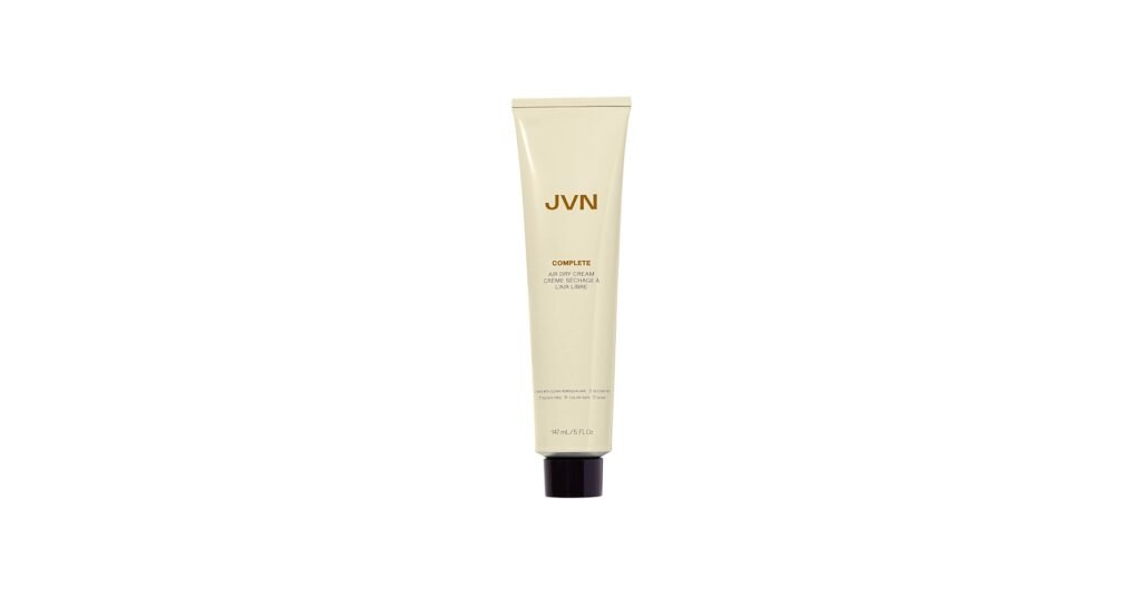 JVN Air Dry Cream applied to damp wavy hair to shape waves during air drying and keep flyaways down.