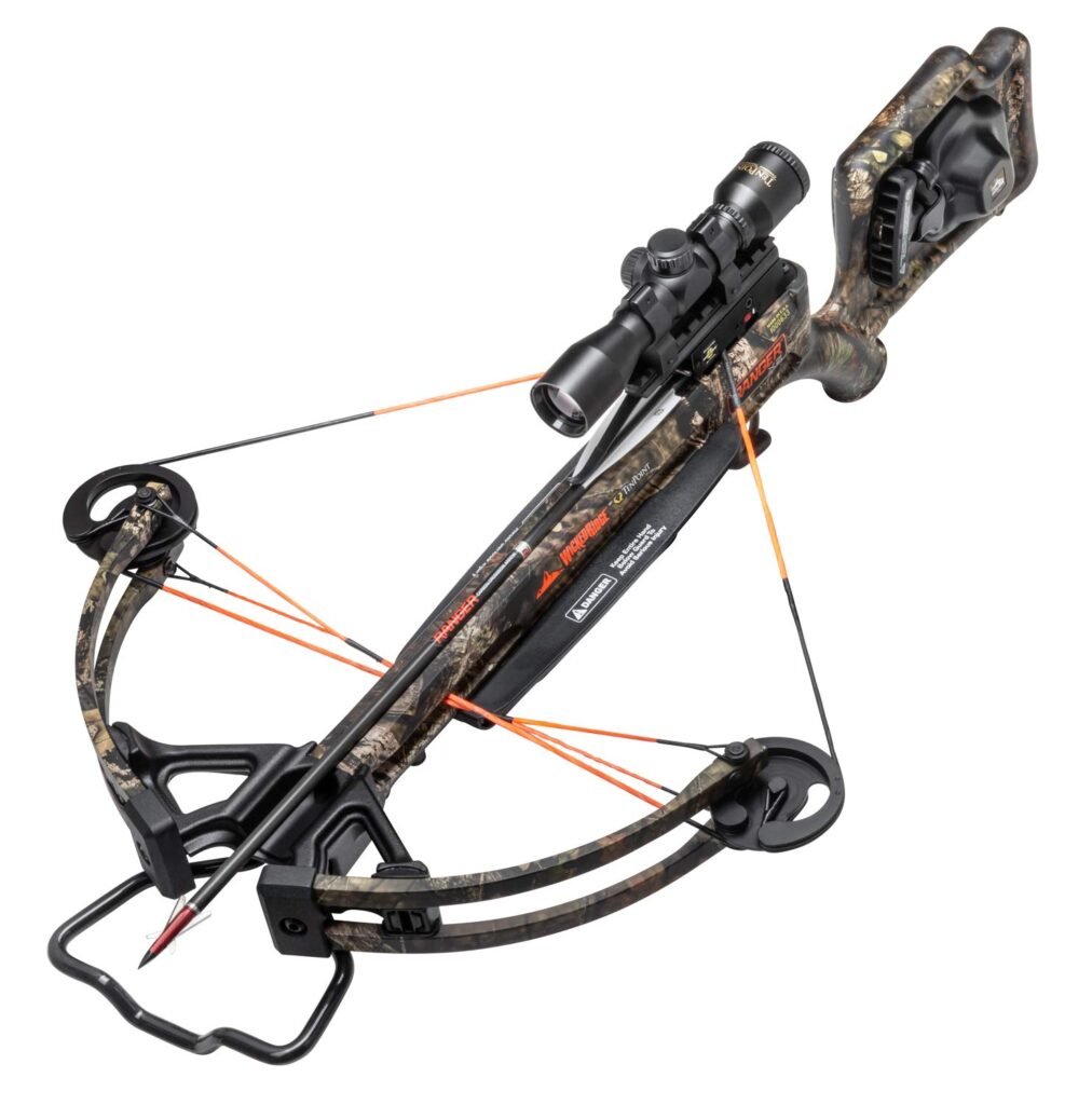 Compact Wicked Ridge Ranger X2 crossbow with narrow limbs and hunting scope, shown as a lightweight 2026 pick for women.